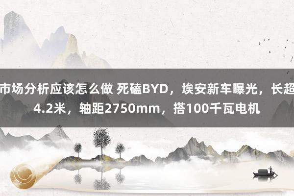 市场分析应该怎么做 死磕BYD，埃安新车曝光，长超4.2米，轴距2750mm，搭100千瓦电机