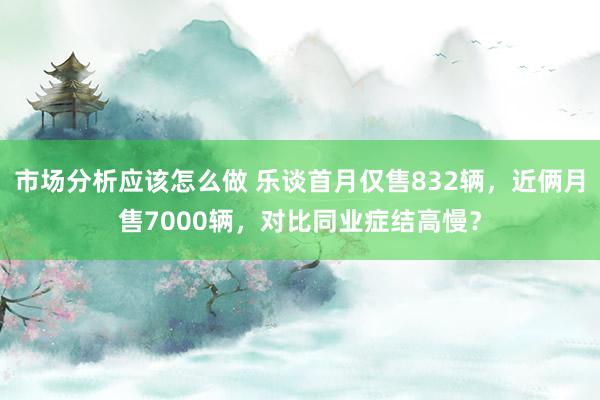 市场分析应该怎么做 乐谈首月仅售832辆，近俩月售7000辆，对比同业症结高慢？