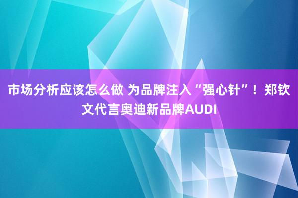 市场分析应该怎么做 为品牌注入“强心针”！郑钦文代言奥迪新品牌AUDI