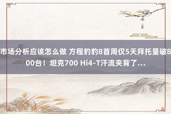 市场分析应该怎么做 方程豹豹8首周仅5天拜托量破800台！坦克700 Hi4-T汗流夹背了…