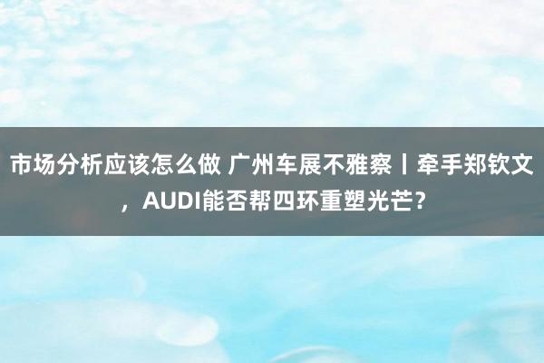 市场分析应该怎么做 广州车展不雅察丨牵手郑钦文，AUDI能否帮四环重塑光芒？