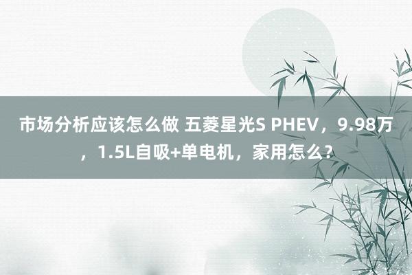 市场分析应该怎么做 五菱星光S PHEV，9.98万，1.5L自吸+单电机，家用怎么？