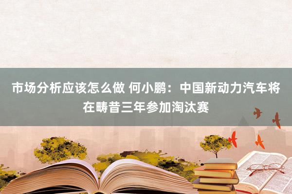 市场分析应该怎么做 何小鹏：中国新动力汽车将在畴昔三年参加淘汰赛