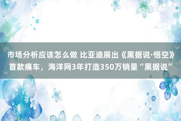 市场分析应该怎么做 比亚迪展出《黑据说·悟空》首款痛车，海洋网3年打造350万销量“黑据说”