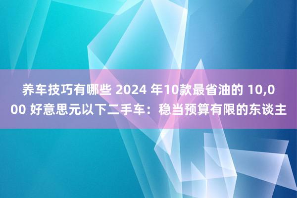 养车技巧有哪些 2024 年10款最省油的 10,000 好意思元以下二手车：稳当预算有限的东谈主