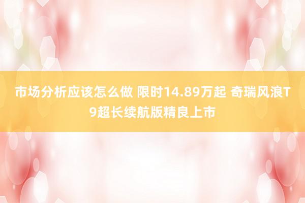 市场分析应该怎么做 限时14.89万起 奇瑞风浪T9超长续航版精良上市