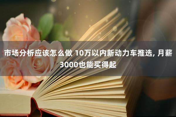 市场分析应该怎么做 10万以内新动力车推选, 月薪3000也能买得起