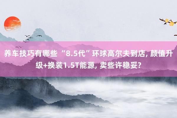 养车技巧有哪些 “8.5代”环球高尔夫到店, 颜值升级+换装1.5T能源, 卖些许稳妥?