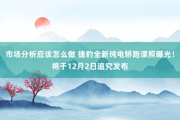 市场分析应该怎么做 捷豹全新纯电轿跑谍照曝光！将于12月2日追究发布